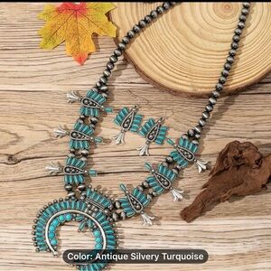 1 Set Bohemian Western Style vintage Handmade Beaded Necklace Set